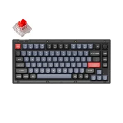 Keychron V1 QMK Mehanska tipkovnica po meri / Matirana črna / Keychron K Pro Red / V1-C1