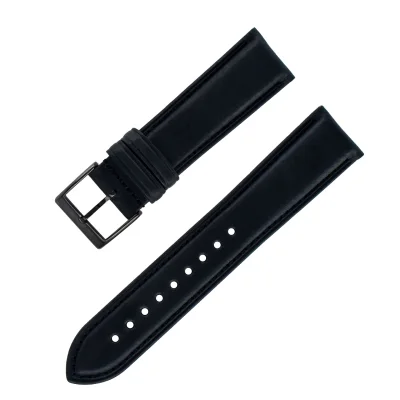 Italijanski Svetlo Spremenljiv Navaden Oljni Vosek Goveje Usnje Pašček za Uro Black 18 mm