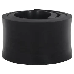 vidaXL Gumijasti rob za snežni plug črn 180x15x2 cm
