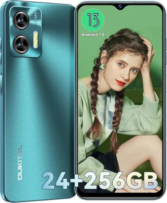 OUKITEL C35 24GB(12+12GB)+256GB, zelena pametni telefon Android 13, 6.56” 50MP 5150mAh