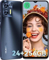 OUKITEL C35 24GB(12+12GB)+256GB, črna pametni telefon Android 13, 6.56” 50MP 5150mAh
