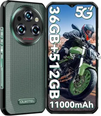 OUKITEL WP35 Pro 5G 36(12+24GB)/512GB Dimensity 6300, zelena pametni robustni telefon Android 14, 6.6" FHD+