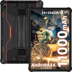 OUKITEL RT9 24GB(6+18GB)/256GB/TF 1TB, 4G-LTE oranžna Trpežna tablica računalnik, 11000mAh 10.1" Android 14