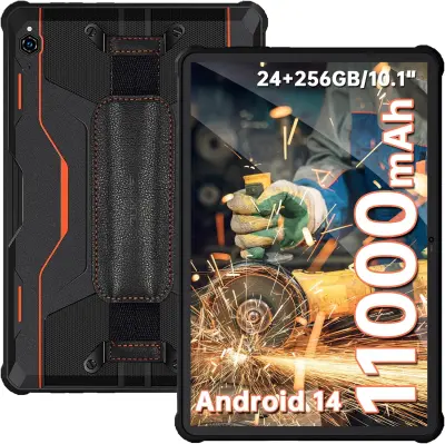 OUKITEL RT9 24GB(6+18GB)/256GB/TF 1TB, 4G-LTE oranžna Trpežna tablica računalnik, 11000mAh 10.1" Android 14