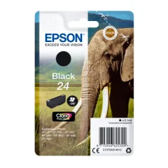 Epsonova originalna kartuša s črnilom serije 24 Elephant Ink Claria Photo Hd črna