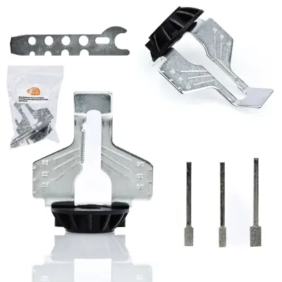 Rosfix Set Orodje za Brušenje Verige – 3 Frezi, Montaža na Brusilko, Jeklo in Plastika | 7×4 cm