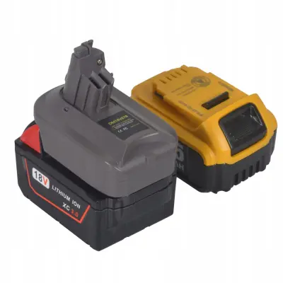 Rosfix Adapter za Akumulator Dewalt/Milwaukee – Nadomestni Del za Sesalnik Dyson V6–V8 | Črn, Zaščita