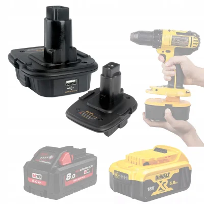 DEWALT DCB201 ADAPTER ZA 18V BATERIJE DEWALT IN MILWAUKEE (DM18D) ČRN