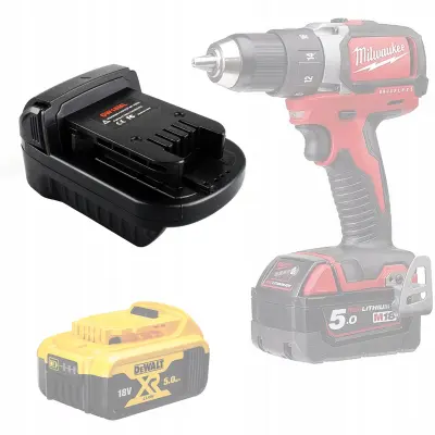 Rosfix Adapter DW18ML – Pretvornik Baterije Dewalt 18V za Orodja Milwaukee 18V | Kompatibilen z M18