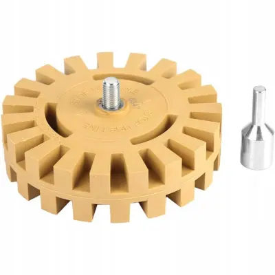 Rosfix Set Gumijasti Disk za Odstranjevanje Lepila – 100 mm, 4000 obr/min, Ø6 mm Adapter | Guma Visoke Kakovosti