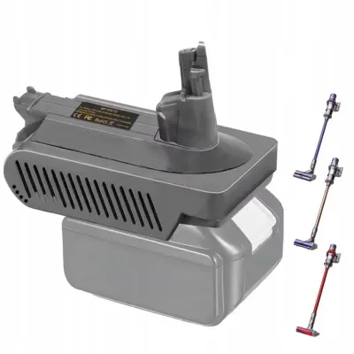 Rosfix Adapter za Baterijo Makita 18V za Sesalnik Dyson V10 – ABS, Zaščita, BL1840–BL1860 | V10 Animal/Absolute/Motorhead