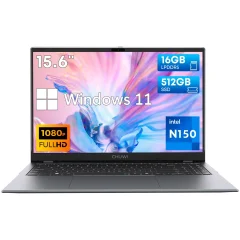 Prenosni Računalnik CHUWI Gemibook Plus - Procesor Intel N150 15.6'' Zaslon Windows 11 16GB+512GB 5000mAh Baterija - Siva