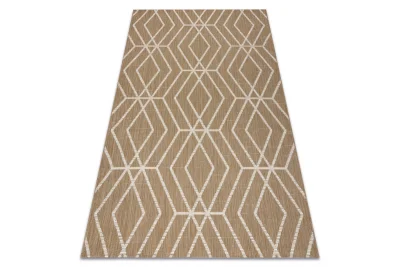 Preproga v videzu sisala FLAT 48956265 Geometrična bež 160x230 cm