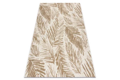 FLAT 48977256 Preproga iz sisala Palmovi listi - naravna bež slamnata barva, vrvica 160x230 cm