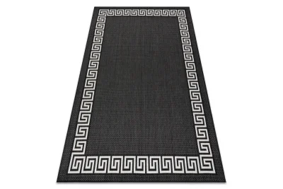 Preproga v videzu sisala FLAT 49373690 Grški črna / smetana 140x200 cm