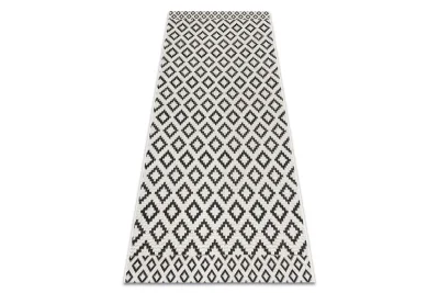 Preproga v videzu sisala FLAT 49361960 Rombov smetana / črna 160x230 cm