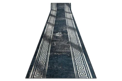 Tekač gumiran LOTUS GRECCO 23593 grafitno / siva pralna protizdrsna 100 100x430 cm