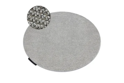 Preproga CASABLANCA LOOP ratas svetlo siva, petlja, mehka cercle 150 cm