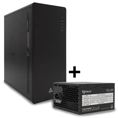 OHIŠJE SBOX PCC-500B ATX + PSU-400 NAPAJALNIK