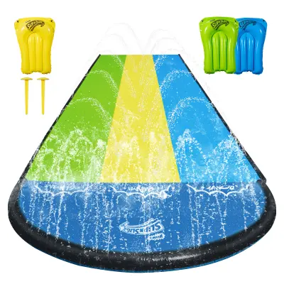 Wham-O Slip N Slide Triple Wave Rider z boogie desko 18ft za otroke od 5 do 12 let, vodna zabava na domačem vrtu