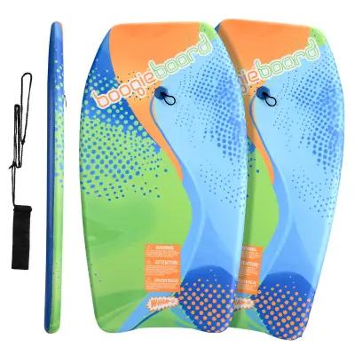 Wham-O 2-paket 33-palčnih Boogie Board z zapestnim povodcem in Phuzion Core prevleko za vse od 8 let - Curve