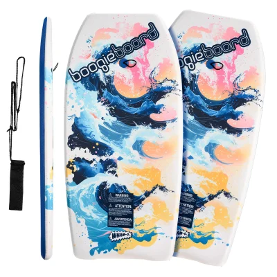 Wham-O 2-paket 37-palčnih Boogie Board z zapestnim povodcem in Phuzion Core Crescent Tail prevleko za vse od 8 let - Wave