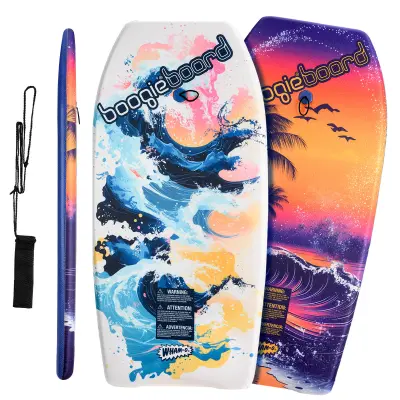 Wham-O 2-paket 37-palčnih Boogie Board z zapestnim povodcem in Phuzion Core Crescent Tail prevleko za vse od 8 let - Wave