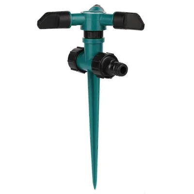 Avtomatski vrtljivi razpršilniki za vodo za vrtno trato, 3-kraki razpršilec, orodje za namakanje, 1 kos-zelen