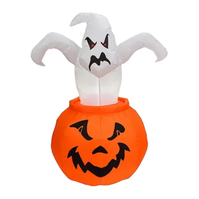 Noč čarovnic Pumpkin Napihljivo dvorišče Vrtna trata Vgrajene LED luči Rekviziti za zabave Igrače za otroke