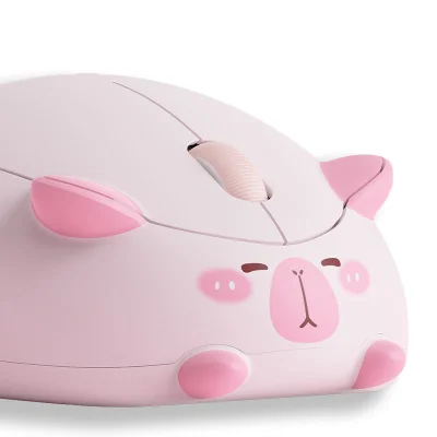Akko Kapibara Miška / Brezžična Miška Roza / Bluetooth / 2.4GHz
