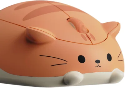 Akko Miška z Motivom Mačke / Brezžična Miška Oranžna / Bluetooth / 2.4GHz