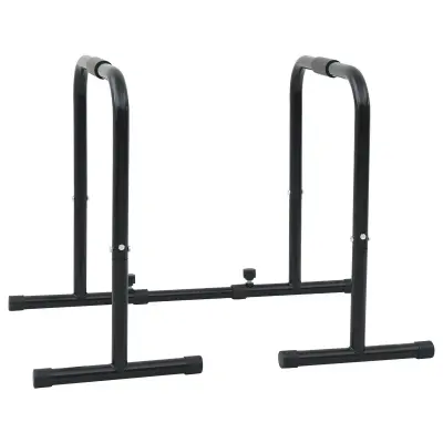 vidaXL Dip Bar z nastavljivo dolžino, kapacitete 300 kg, 96-117x67x75 cm jeklo