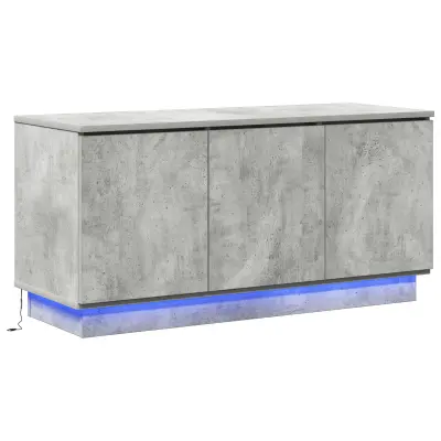vidaXL TV omarica Betonsko siva 100x38x49 cm Inženirski les