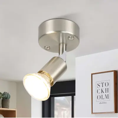 NETTLIFE Nastavljiva LED stropna svetilka GU10 1 nastavljiva industrijska stropna svetilka za dnevno sobo