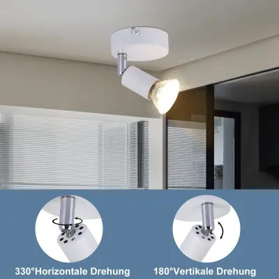 NETTLIFE LED stropna svetilka 1 žarnica bela stropna svetilka GU10 notranja stenska svetilka toplo bela moderna reflektorja