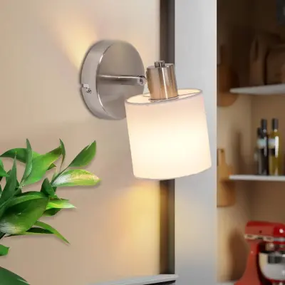 NETTLIFE Spotlight E14 Max 40W Moderna stenska svetilka za hodnik iz niklja za dnevno sobo, spalnico in kuhinjo