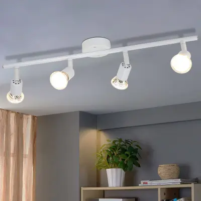 NETTLIFE Nastavljiva LED stropna svetilka GU10 4 plameni stropni reflektorji Nastavljiva industrijska dnevna soba
