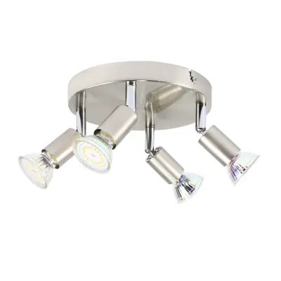 NETTLIFE 4 LED GU10 stropni reflektorji nikelj kovinski moderna svetilka za dnevno sobo spalnico kuhinjo jedilnico hodnik max 4x25W