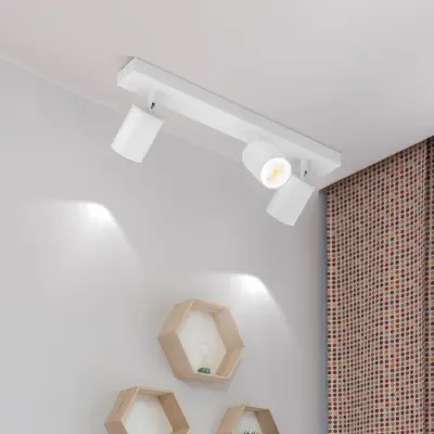 NETTLIFE 3 reflektorji max. 25w GU10 bela stropna svetilka vrtljiva za 350° moderna svetilka