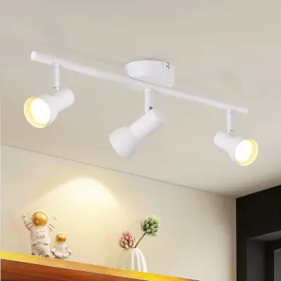 NETTLIFE stropna svetilka s 3 plameni GU10, vrtljiva za 350°, za dnevno sobo in kuhinjo