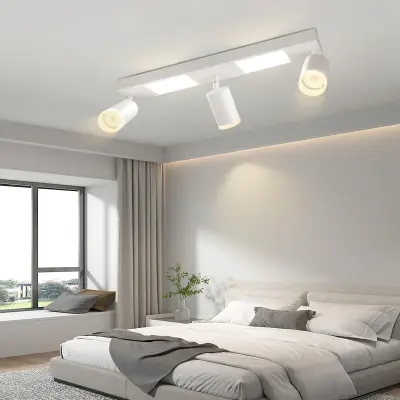 NETTLIFE Stropna svetilka 3 žarnice GU10 spalnica 3000k 20W toplo bela nastavljiva