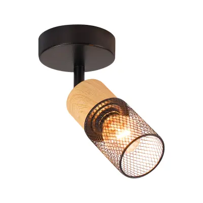 NETTLIFE Lesena stropna svetilka E14 Nastavljiva stenska svetilka Vintage kuhinjska svetilka