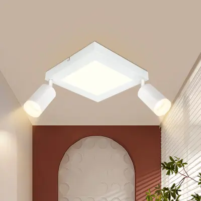 NETTLIFE Kvadratna stropna svetilka GU10 3000k Toplo bela 20W Nastavljiva svetilka za spalnico Toplo bela