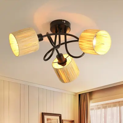 NETTLIFE stropna svetilka s 3 lučmi, stropna svetilka za hodnik - vintage stropna svetilka