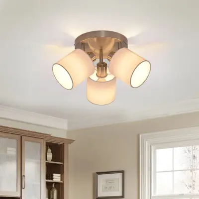 NETTLIFE 3 stropne svetilke za hodnik - moderna stenska srebrna E14 MAX.25W svetilka za dnevno sobo, spalnico, kuhinjo (brez žarnice)