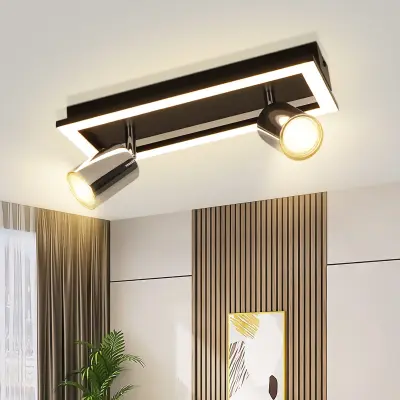 NETTLIFE 2-plamenska GU10 moderna toplo bela nastavljiva LED stropna svetilka 12W