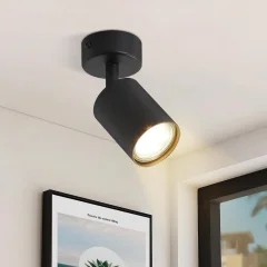 NETTLIFE Črna LED žarometna svetilka GU10, vrtljiva, moderna svetilka za hodnik, industrijska stenska svetilka za dnevno sobo, spalnico, kuhinjo