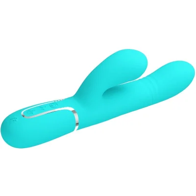 PRETTY LOVE - VEČFUNKCIONALNI VIBRATOR G-SPOT AQUA GREEN