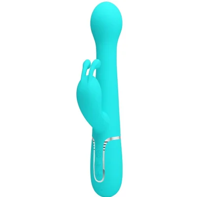 PRETTY LOVE - DEJON RABBIT VIBRATOR 3 V 1 VEČFUNKCIONALNI AQUA GREEN