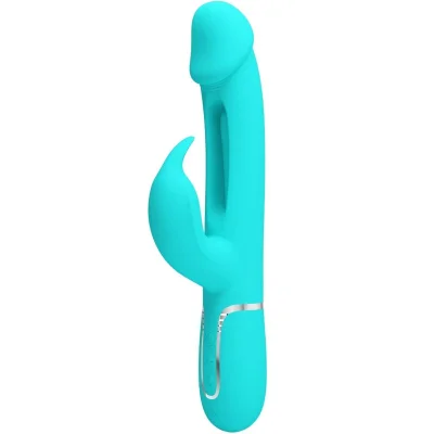 PRETTY LOVE - DEJON RABBIT VIBRATOR 3 V 1 VEČFUNKCIONALNI AQUA GREEN